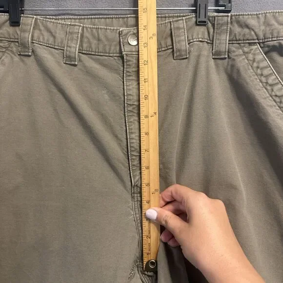 Carhartt Carpenter Canvas Work Pants Dungaree Fit B151 LBR Mens 44x32 Brown - Picture 6 of 10